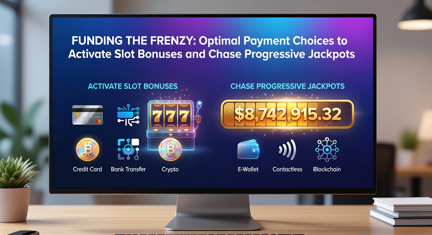 Close-up of digital wallet app on smartphone depositing into a slot game interface, with bonus meters filling and jackpot ticker rising