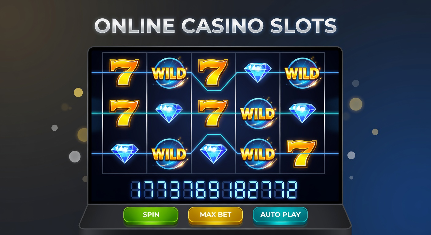 Dynamic digital slot reels glowing with symbols and animations on a sleek online casino interface