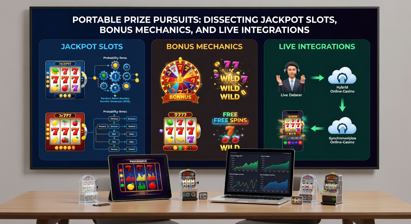 Split-screen mobile view of a live dealer hosting a jackpot slot bonus wheel, with chat overlay and real-time progressive updates