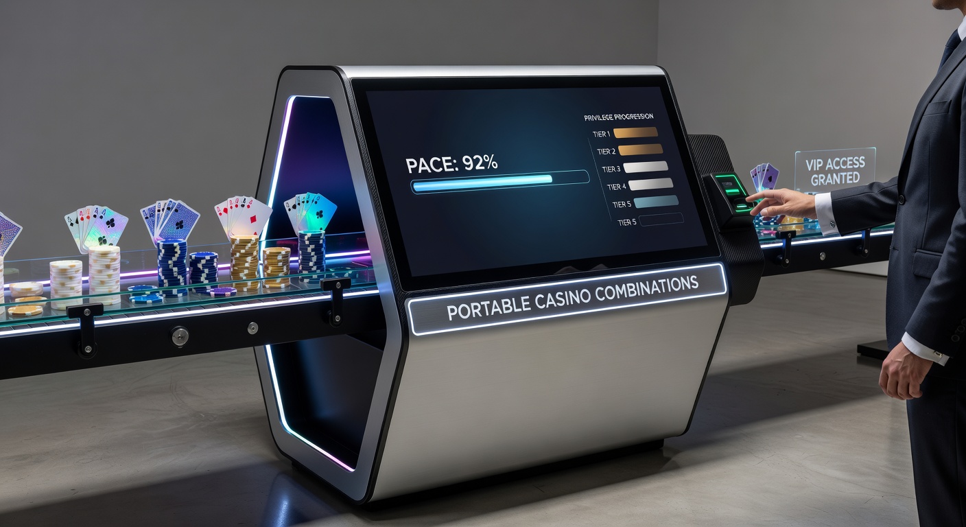 Smartphone displaying VIP loyalty dashboard with transaction history and tier advancement metrics in a portable casino app